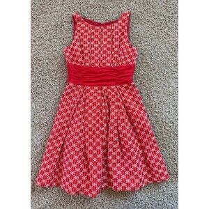 Frock! by Tracy Reese Anthropologie Red Ablaze Embroidered Dress Womens Size 4